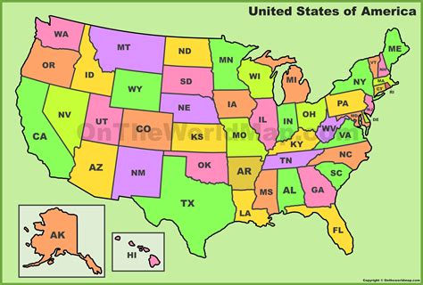 10 Inspirational Printable Map Of The United States With State ...