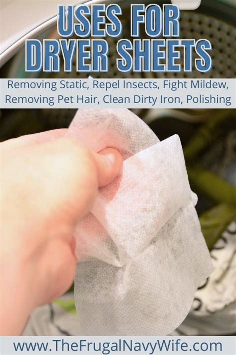 30 Uses for Dryer Sheets - The Frugal Navy Wife