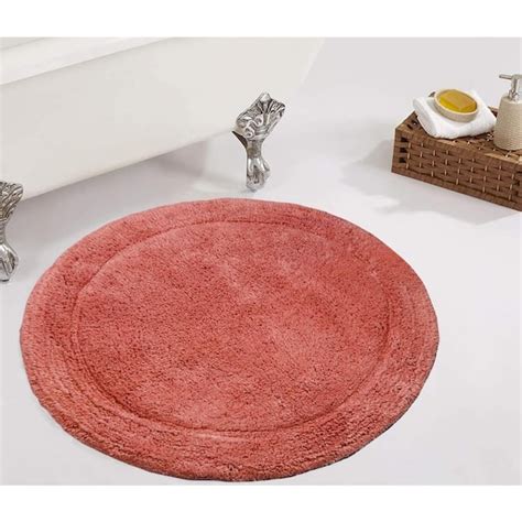 HOME WEAVERS INC Waterford Collection Orange 30 in. Round Cotton Bath ...