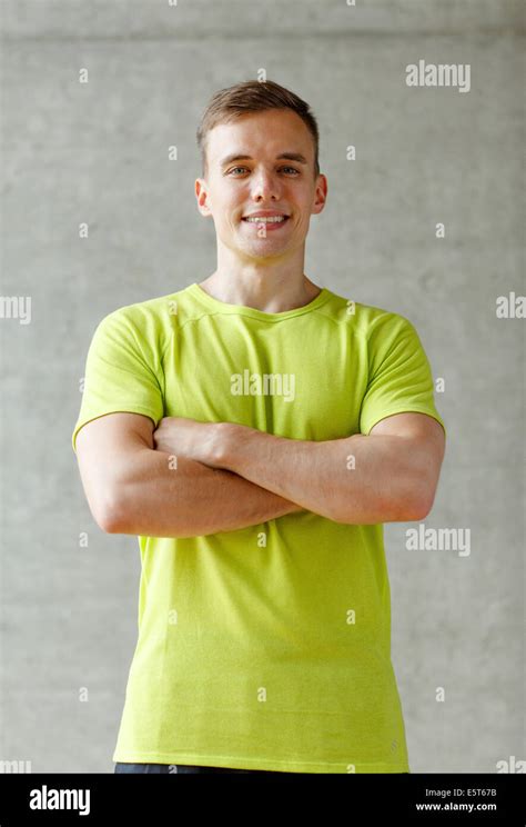 smiling man in gym Stock Photo - Alamy