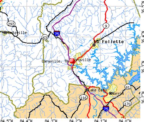 Caryville, Tennessee (TN) profile: population, maps, real estate, averages, homes, statistics ...