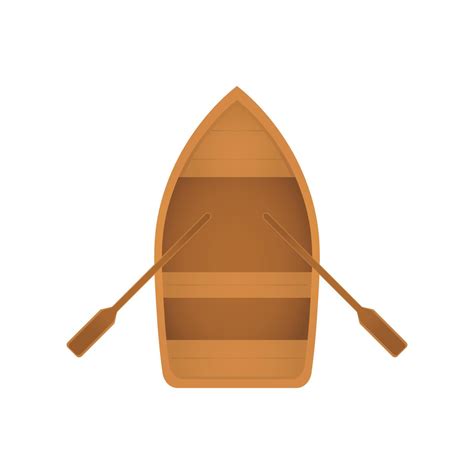 wooden boat top view vector illustration isolated on white background ...