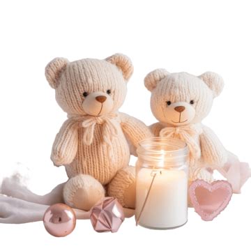 Teddy Bear Candles Knitted Sweaters Lollipops And Christmas Decorations Cozy Home Hygge Style ...