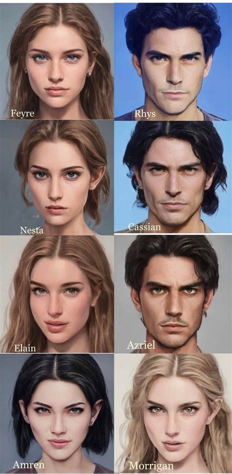 Spent a few hours making the characters in Artbreeder : acotar | Feyre and rhysand, A court of ...