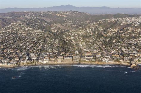 Laguna Beach California Waterfront Aerial View Stock Photo - Image of coastline, beach: 108177550