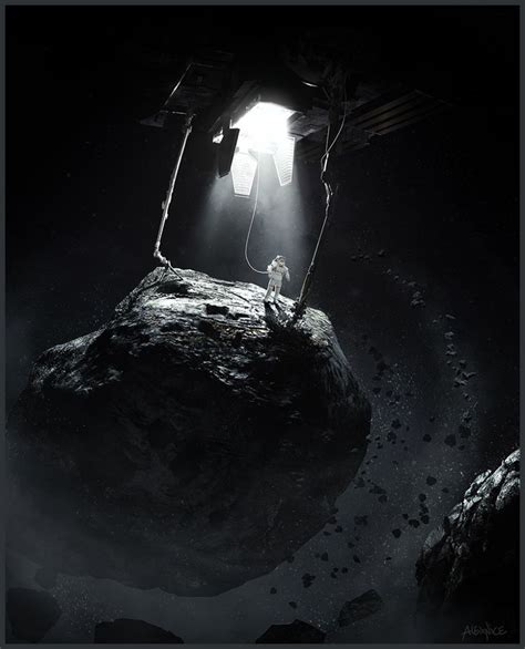 ArtStation - Asteroid Mining , Alex Nice | Astronaut artwork, Astronaut ...