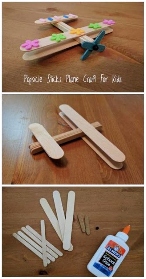 Popsicle Stick Airplane Craft