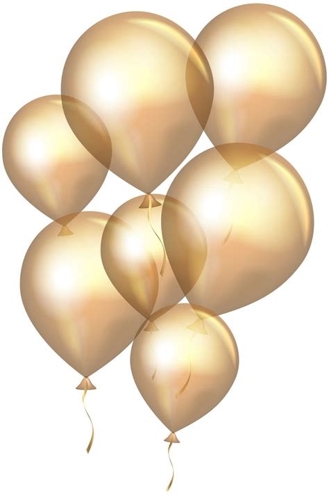 Transparent Gold Balloons PNG Clip Art | Gallery Yopriceville - High-Quality Images and ...