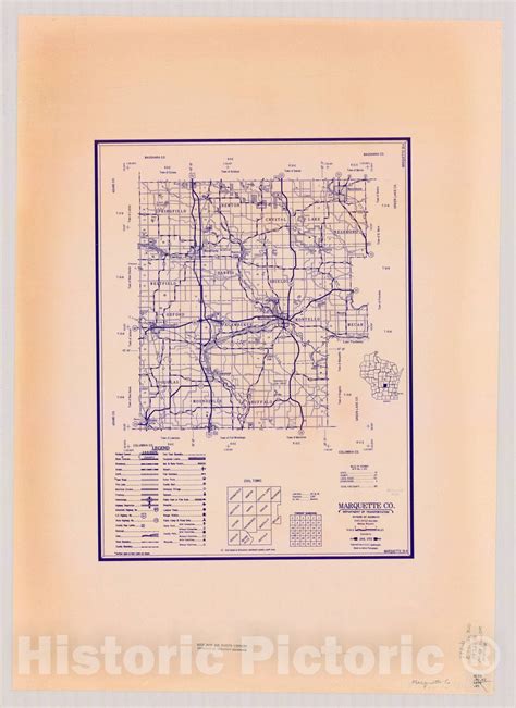 Map : Marquette County, Wisconsin 1972-1976, [Wisconsin county transpo ...