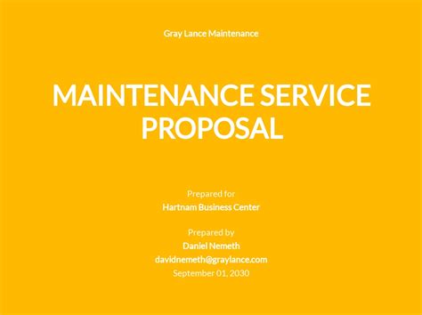 13+ FREE Maintenance Proposal Templates [Edit & Download] | Template.net