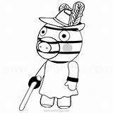 Piggy Roblox Coloring Pages Zizzy Peppa Pig  XColoringscom sketch template