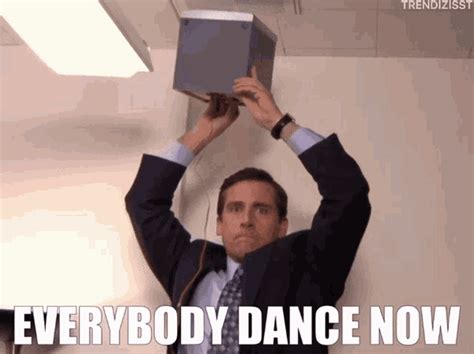 Everybody Dance Now Speaker GIF | Michael Scott With Speaker "Everybody Dance Now" | Know Your Meme