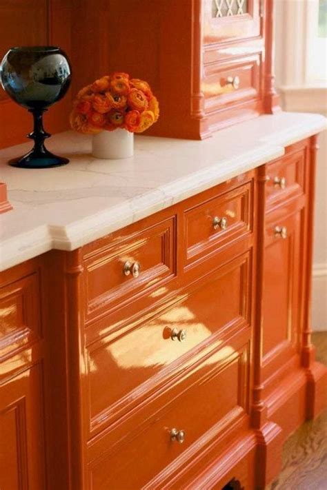 50 Fabulous Orange Rooms! - The Glam Pad | Orange kitchen decor, Kitchen colors, Orange rooms