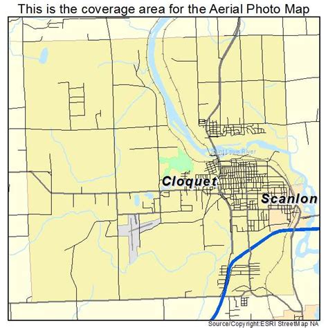 Aerial Photography Map of Cloquet, MN Minnesota