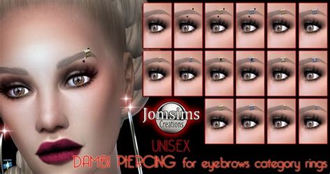 Dambi eyebrow piercings set at Jomsims Creations » Sims 4 Updates