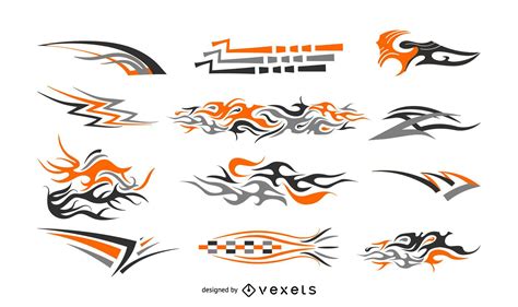 Decals Illustration Set Vector Download