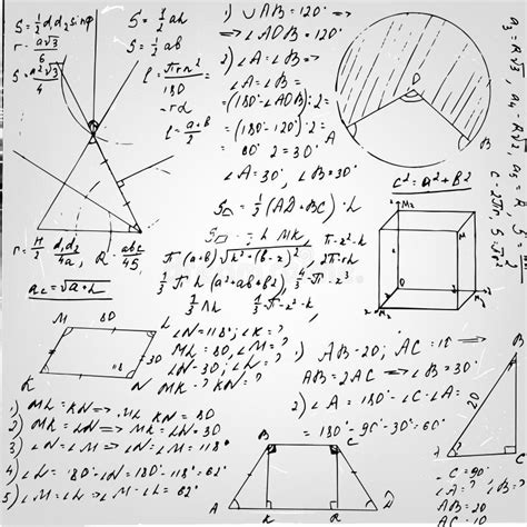 Geometry Formula Paper stock vector. Illustration of equation - 56241232