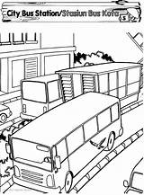 City Bus Station Coloring Pages  NetArt station sketch template