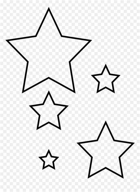 Revisited Star Cut Out Printable Template Red White - Printable Star Cut Outs, HD Png Download - vhv