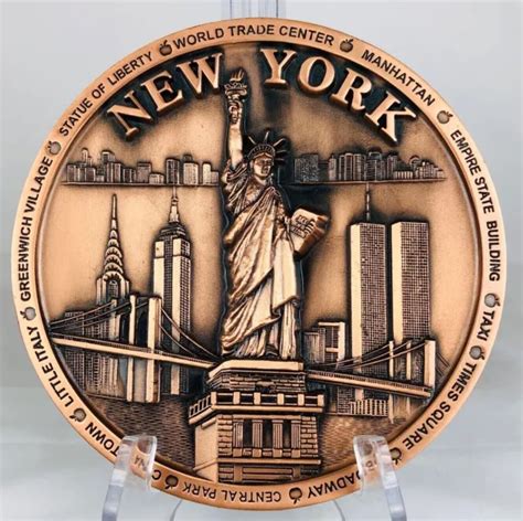 NEW YORK CITY World Trade Center Twin Towers Metal Wall Art Plate Copper 3D 9/11 $59.94 - PicClick
