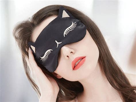 New Silk Cat Eye Mask Silk Eyemasks Black Cat Sleep Mask - Etsy