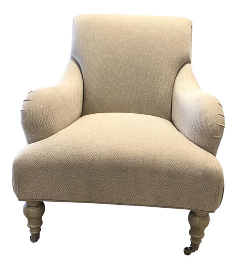 English Traditional Weston Beige Arm Chair on Chairish.com Antique Ottoman, Chair And Ottoman ...