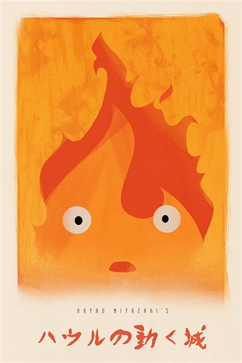 Howl's Moving Castle Calcifer Minimal Poster by AlexTokmakchiev on DeviantArt