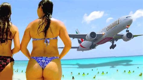 Behind an Airplane Takeoff St Maarten - Airport Maho Beach Footage at P... | Airport, Private ...