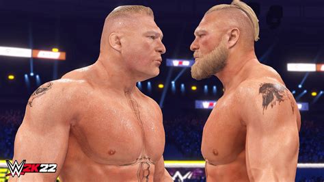 WWE 2K22 - Brock Lesnar(Cowboy) vs Brock Lesnar(Beast Incarnate) Match ...