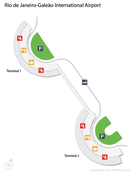 Map of Rio de Janeiro airport transportation & terminal