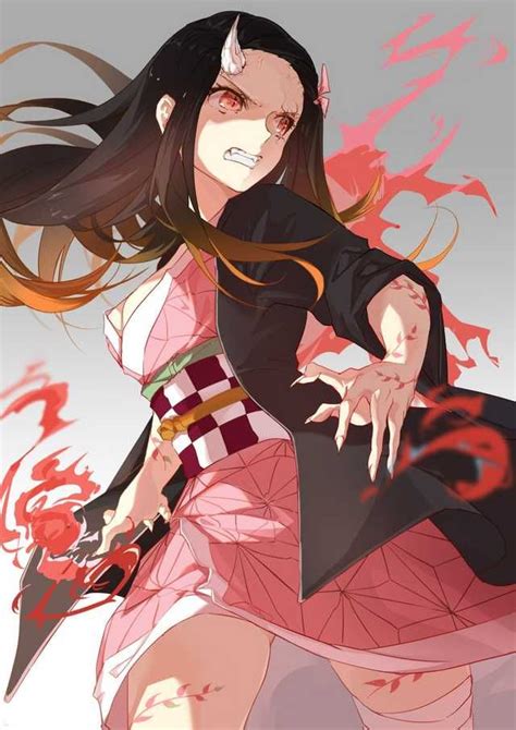 Anime Nezuko Kamado Angry Kimetsu No Yaiba Art Draw Nezuko Kamado | Images and Photos finder