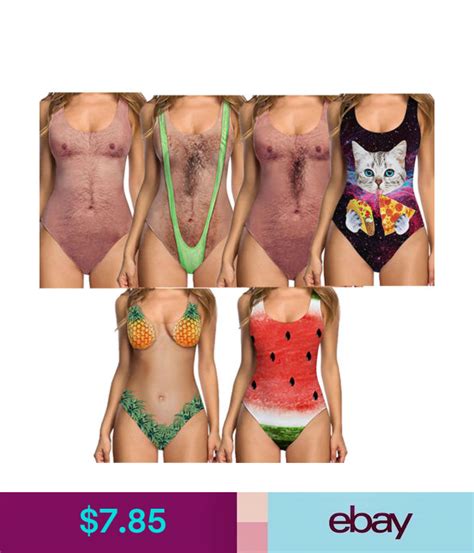 Swimwear Funny Womens One-Piece Swimsuit Swimwear Push Up Monokini Bathing Suit Bikini #ebay # ...