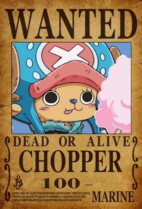 One piece wanted Chopper | Gambar profil kartun, Gambar profil, Gambar ...