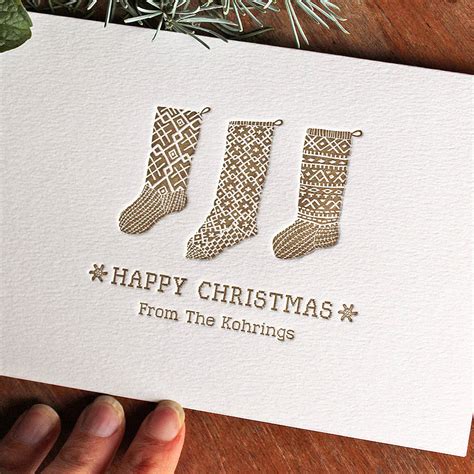 50 personalised letterpress christmas cards by artcadia | notonthehighstreet.com