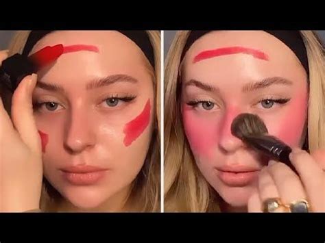 VIRAL BLUSH TECHNIQUE - YouTube Cheek Makeup, Face Makeup Tips, Work ...