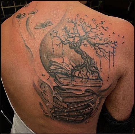 Books and tree tattoo! | Tattoos, Tree tattoo, Ink