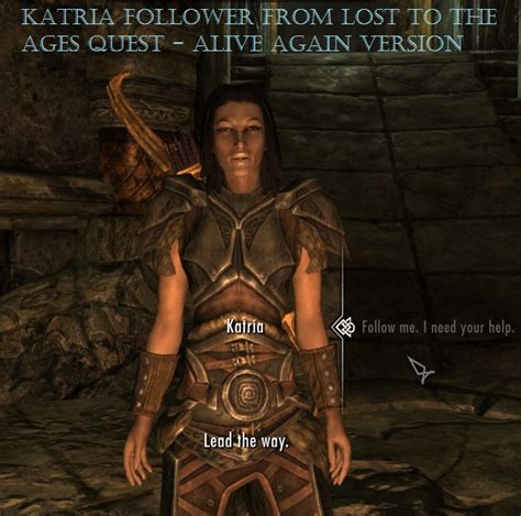 Katria Follower from Lost to the Ages at Skyrim Nexus - Mods and Community