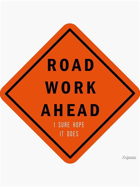 "Road work ahead vine" Sticker by Xojesss | Redbubble