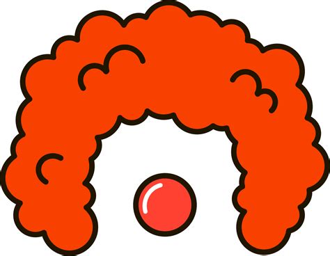Clown Wig Clipart Black And White