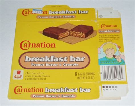 1970's Carnation BREAKFAST BAR Box | Carnation breakfast bars, Carnation breakfast, Peanut ...