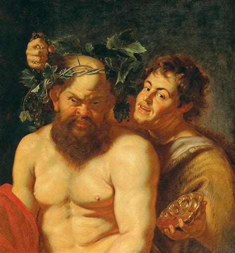 The Drunken Silenus with a Satyr Painting by Studio of Peter Paul Rubens - Pixels