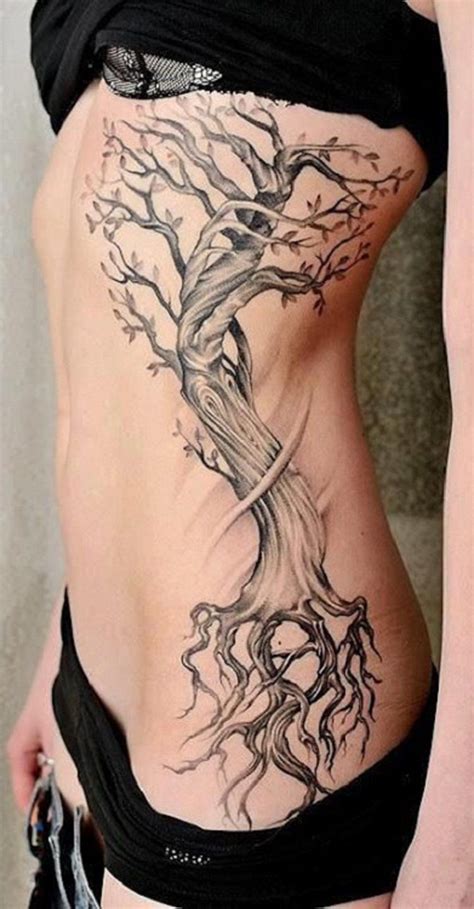 Full Large Tree Side Rib Tattoo Ideas Nature Body Tatt - Ideas de ...