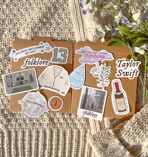 Taylor Swift Inspired Folklore Sticker Pack 13 pc BONUS | Etsy