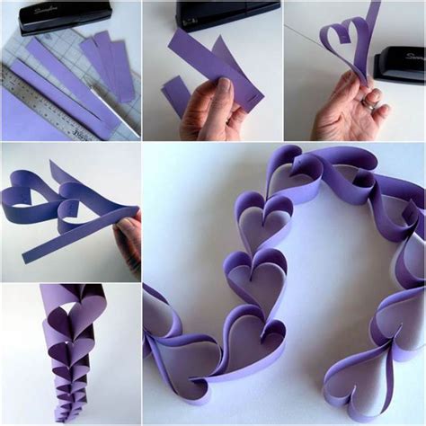 Creative Ideas - DIY Valentine Paper Heart Chain