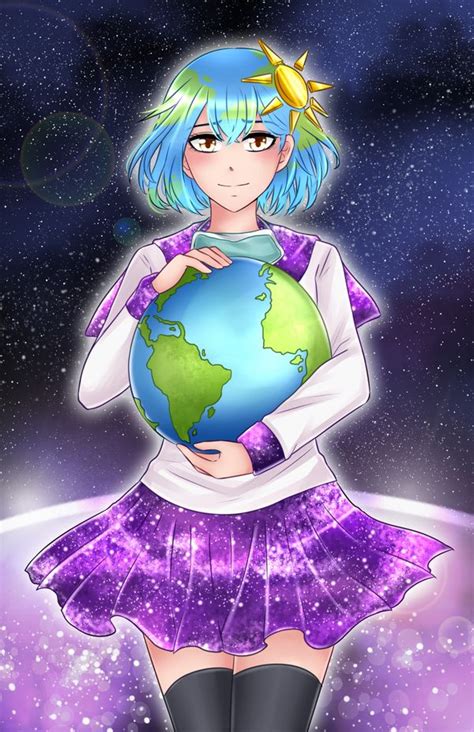 Earth-chan by https://princephantom.deviantart.com on @DeviantArt | Earth drawings, Earth-chan ...