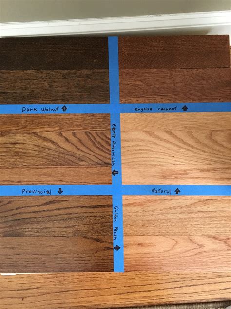 Hardwood Floor Stain Samples