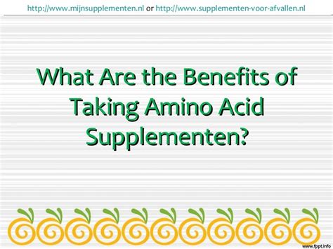 What are the benefits of taking amino acid supplementen?