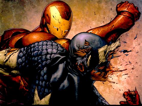 Iron Man vs Captain America Comics HD Wallpaper ~ Cartoon Wallpapers