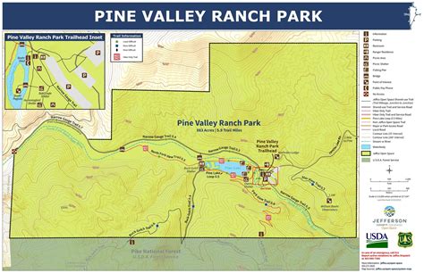 Pine Valley Ranch Park Map | Pine valley, Valley ranch, Map