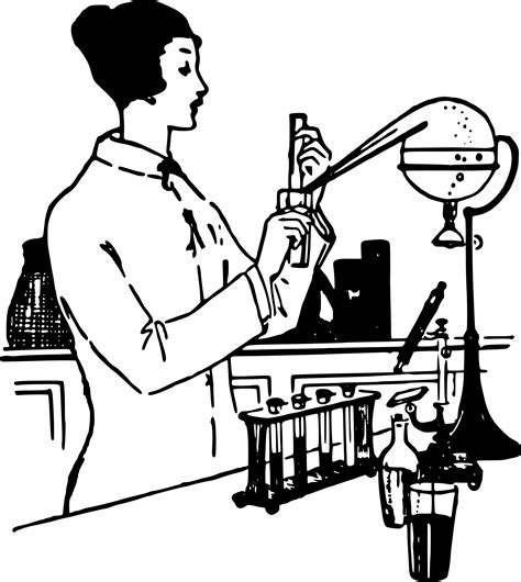 Lady Scientist doing experiment vector clipart image - Free stock photo - Public Domain photo ...
